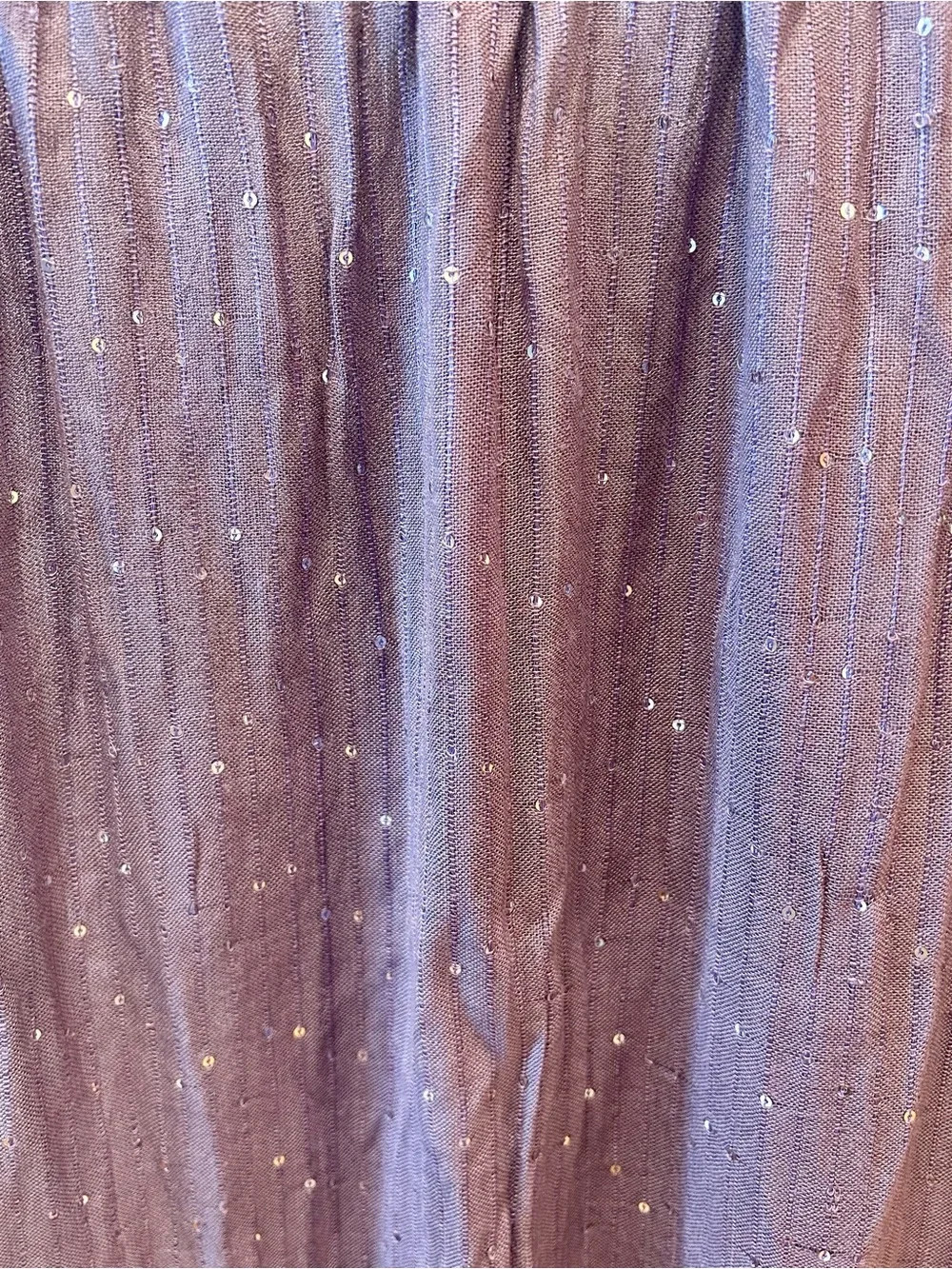 J.Crew Sequined Fringed Scarf Dusty Purple Lavender Metallic Accents 74”x20